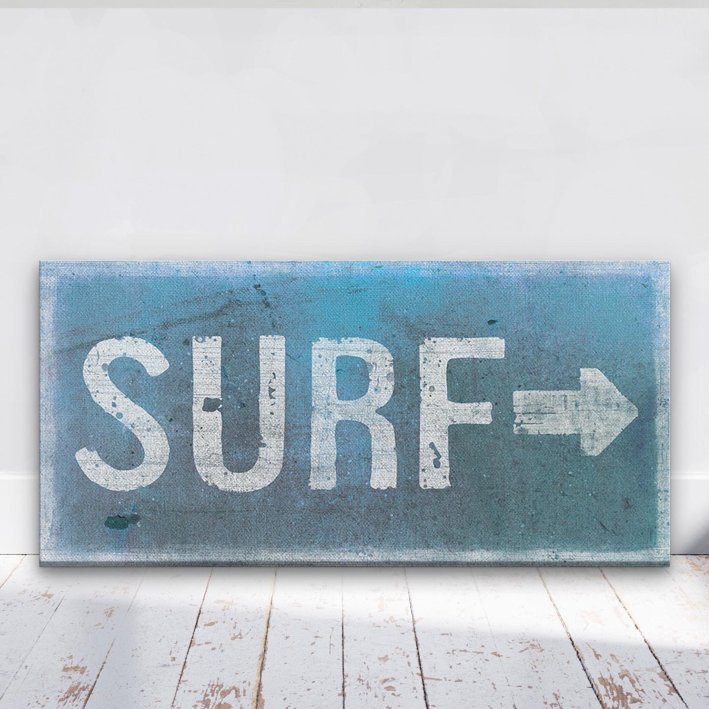 Surf Shack Canvas Sign – Distressed Coastal Wall Art