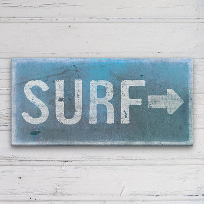 Surf Shack Canvas Sign – Distressed Coastal Wall Art