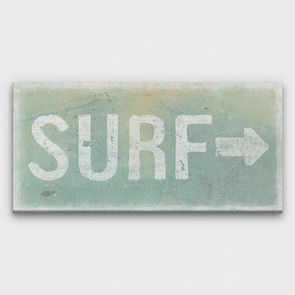 Surf Shack Canvas Sign – Distressed Coastal Wall Art