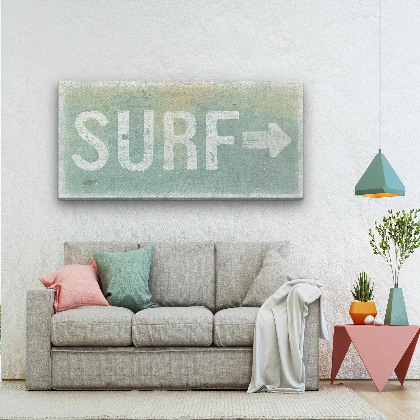 Surf Shack Canvas Sign – Distressed Coastal Wall Art