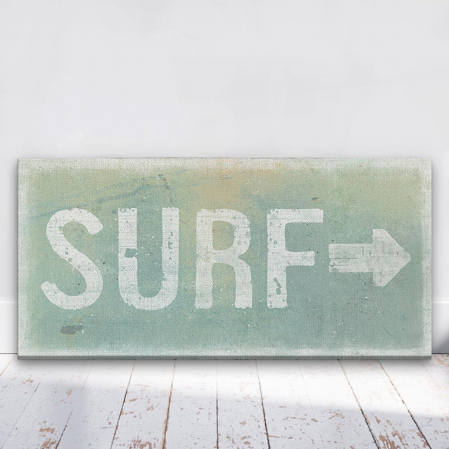 Surf Shack Canvas Sign – Distressed Coastal Wall Art