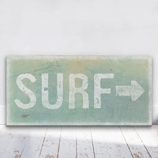 Surf Shack Canvas Sign – Distressed Coastal Wall Art