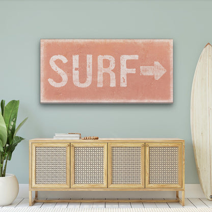 Surf Shack Canvas Sign – Distressed Coastal Wall Art
