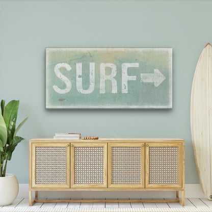 Surf Shack Canvas Sign – Distressed Coastal Wall Art