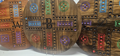 Personalized Cards & Marbles Game Board – Custom Engraved Family Game Night Set
