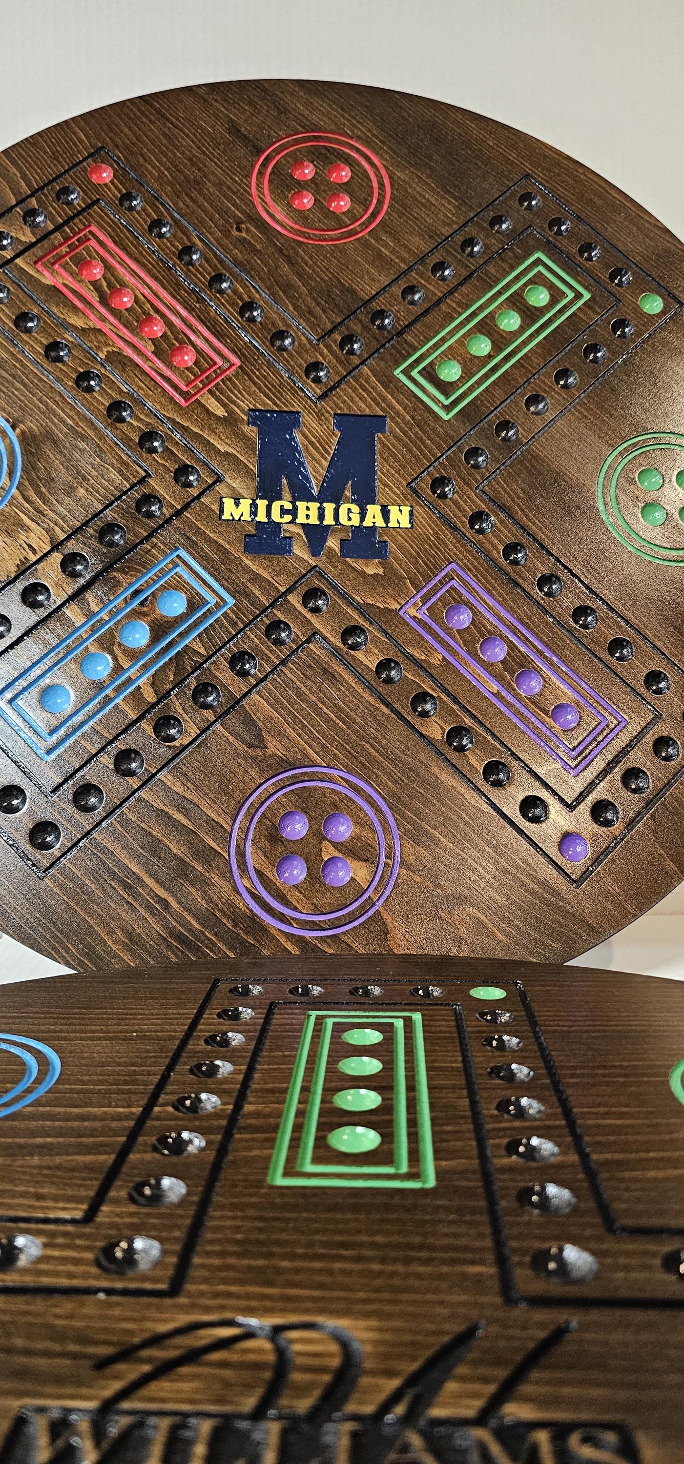 Personalized Cards & Marbles Game Board – Custom Engraved Family Game Night Set