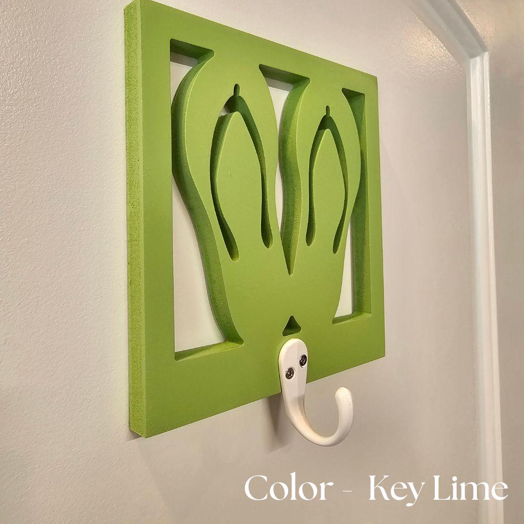 Flip Flop Wall Hook – Coastal Towel & Key Organizer, Weatherproof PVC