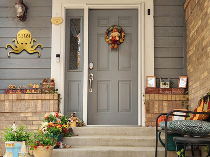 Octopus Shaped Address Plaque – Coastal Home Decor, 100% Weatherproof PVC