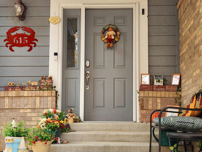 Crab Shaped Address Plaque – Coastal Home Decor, 100% Weatherproof PVC