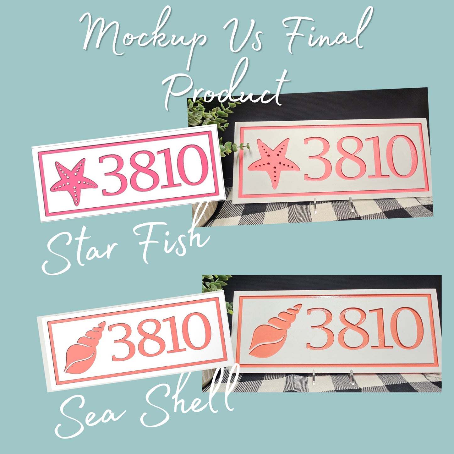 Custom Nautical Address Sign – Coastal Home Decor, 10+ Designs, Weatherproof PVC