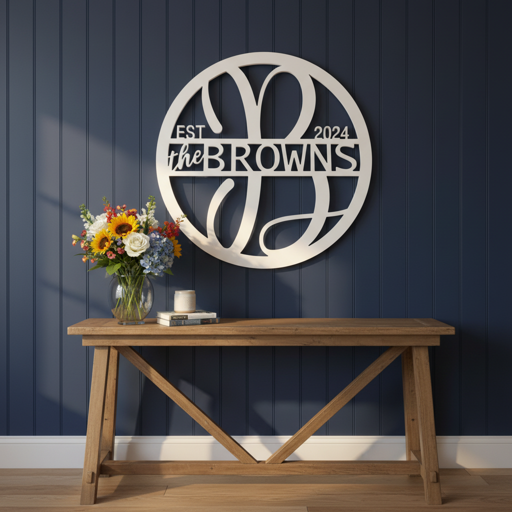 Monogram Sign – Entryway Revised