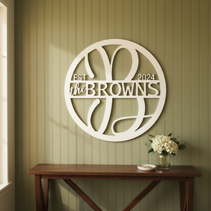 Monogram Sign – Entryway