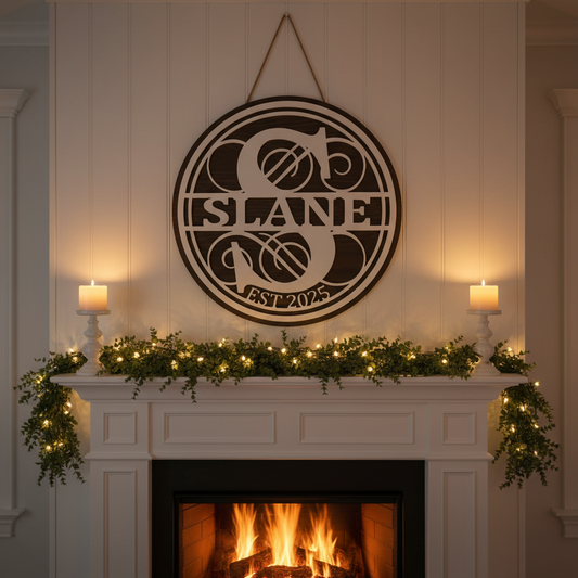 Monogram Sign – Fireplace Revised