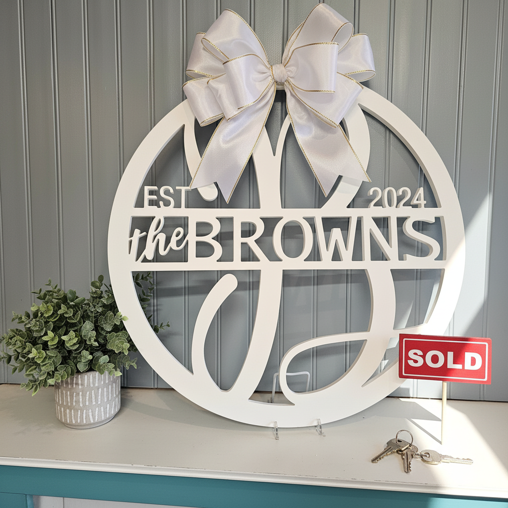 Monogram Sign – Realtor Gift