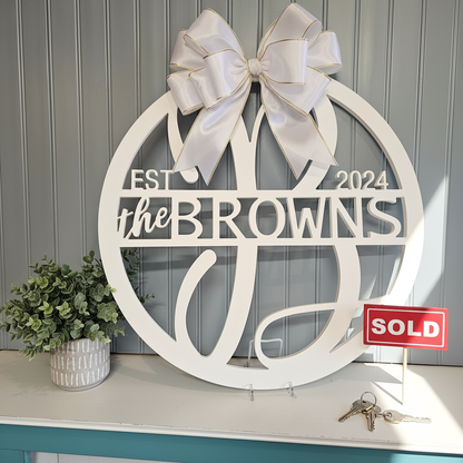 Monogram Sign – Realtor Gift
