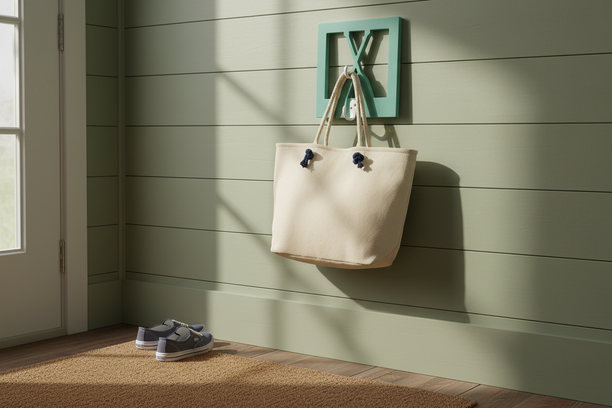 Oar Hook Teal Entryway