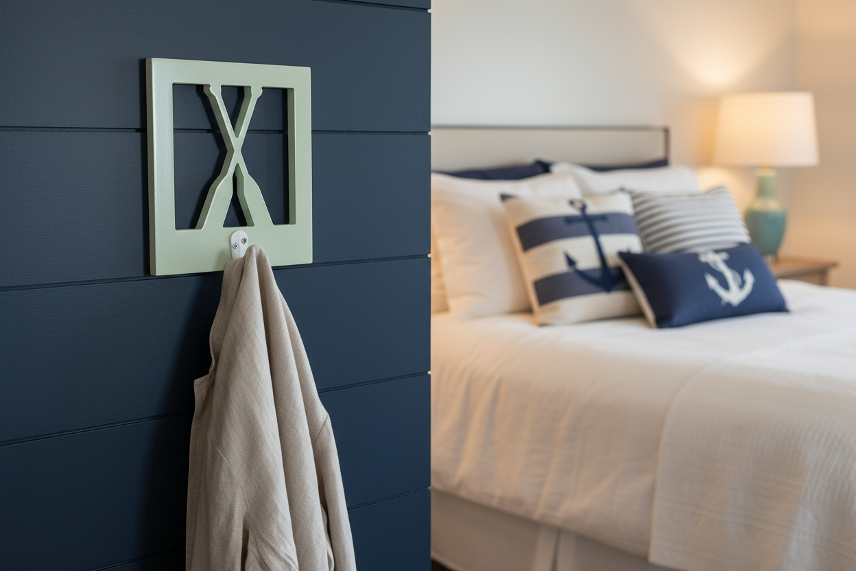 Oar Hook White Bedroom
