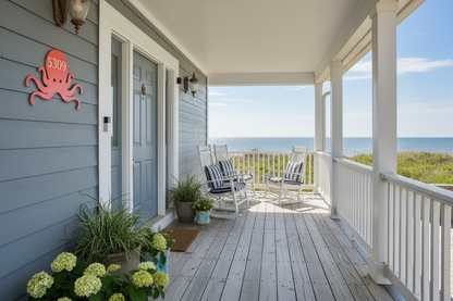 Octopus Coral Red Beach Porch