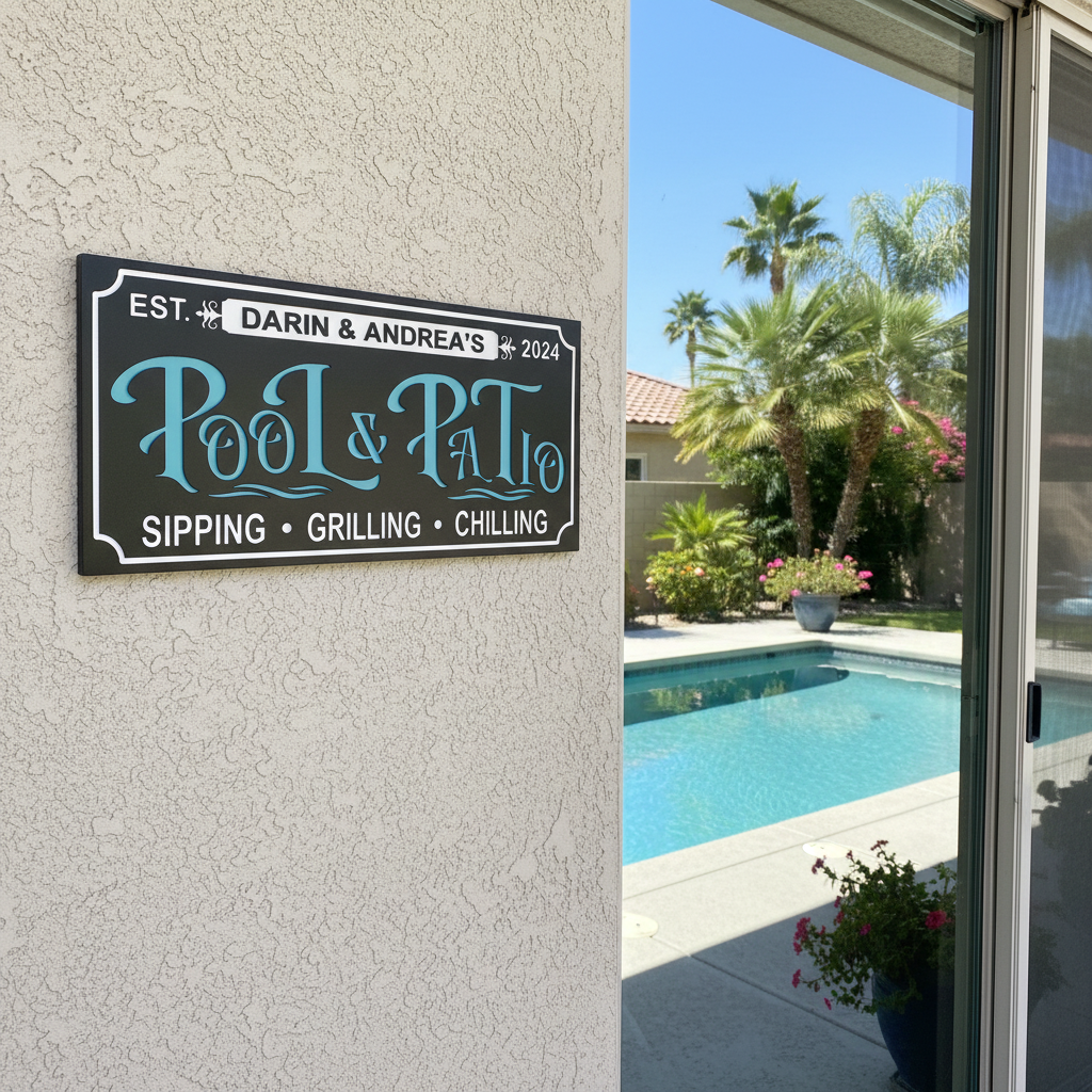 Pool Sign – House Wall